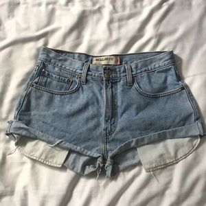 Men’s Levi’s jean pants cut into shorts